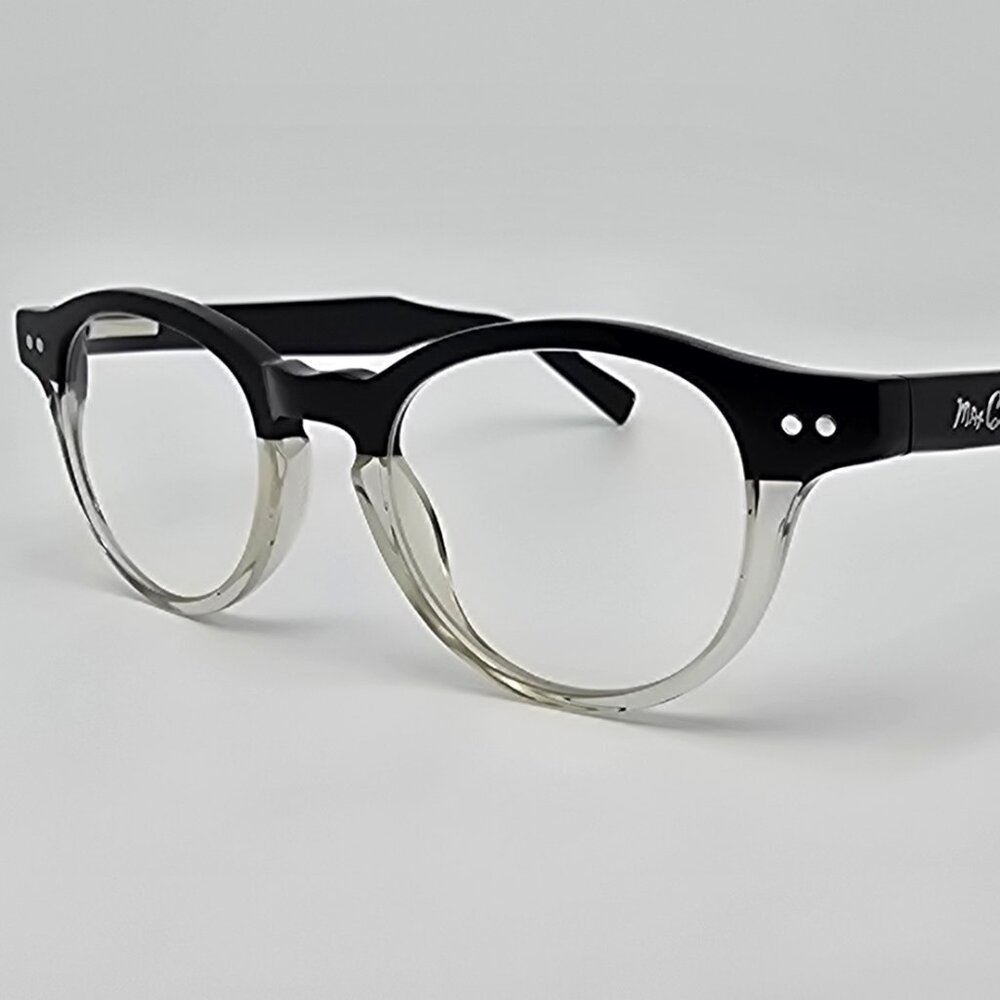 Max Cole MC1425 Col 90 Black Clear Eyeglasses Frame w/ Flexhinge 47-20-140